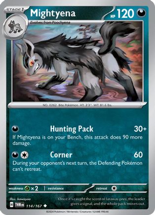 Mightyena (114) [SV: Twilight Masquerade] Pokemon Single Pokémon