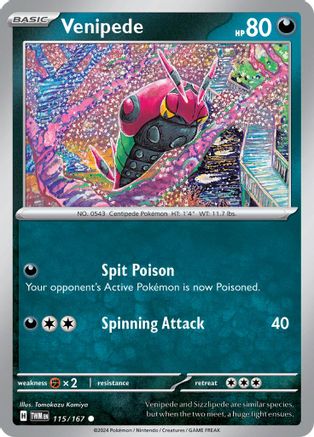 Venipede (115) [SV: Twilight Masquerade] Pokemon Single Pokémon