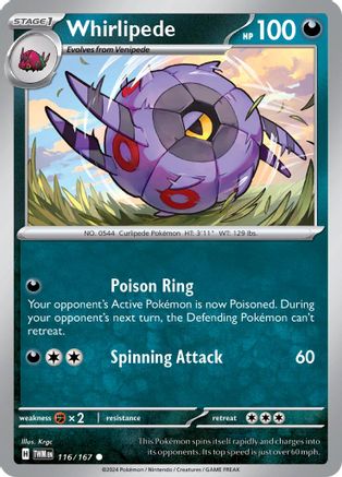 Whirlipede (116) [SV: Twilight Masquerade] Pokemon Single Pokémon