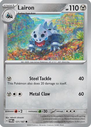 Lairon - 121/167 Reverse Holofoil [SV: Twilight Masquerade] Pokemon Single Pokémon