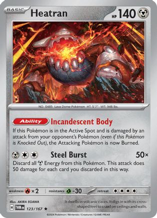 Heatran (123) Holofoil [SV: Twilight Masquerade] Pokemon Single Pokémon