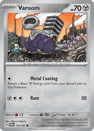 Varoom (124) Reverse Holofoil [SV: Twilight Masquerade] Pokemon Single Pokémon