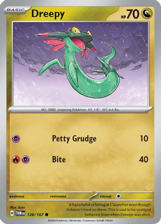 Dreepy (128) Reverse Holofoil [SV: Twilight Masquerade] Pokemon Single Pokémon