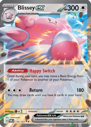 Blissey ex - 134/167 Holofoil [SV: Twilight Masquerade] Pokemon Single Pokémon