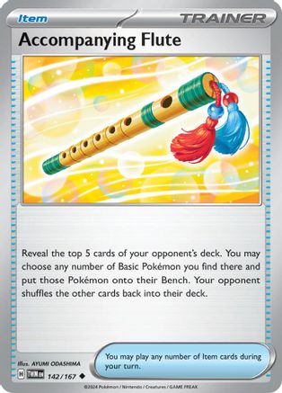 Accompanying Flute (142) - [SV: Twilight Masquerade] Reverse Holofoil Pokemon Single Pokémon