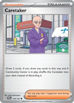 Caretaker - 144/167 Reverse Holofoil [SV: Twilight Masquerade] Pokemon Single Pokémon