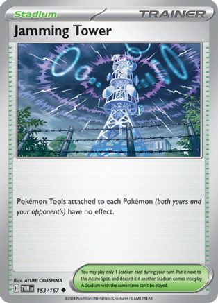 Jamming Tower (153) Reverse Holofoil [SV: Twilight Masquerade] Pokemon Single Pokémon