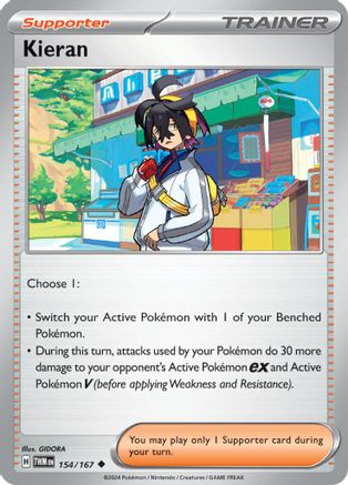 Kieran - 154/167 [SV: Twilight Masquerade] Pokemon Single Pokémon