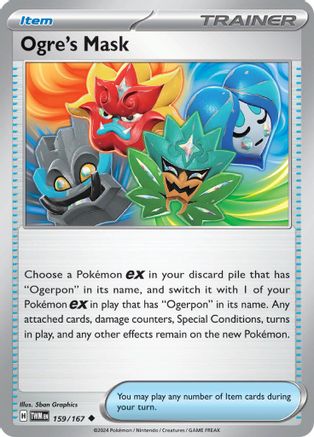 Ogre's Mask (159) Reverse Holofoil [SV: Twilight Masquerade] Pokemon Single Pokémon