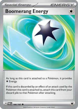 Boomerang Energy (166) Reverse Holofoil [SV: Twilight Masquerade] Pokemon Single Pokémon