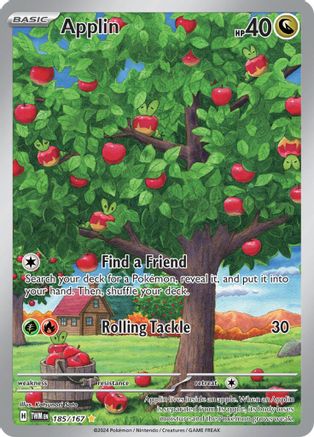 Applin - 185/167 Holofoil [SV: Twilight Masquerade] Pokemon Single Pokémon