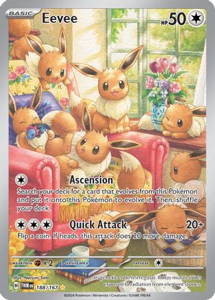 Eevee - 188/167 Holofoil [SV: Twilight Masquerade] Pokemon Single Pokémon