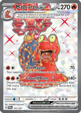 Magcargo ex - 191/167 Holofoil [SV: Twilight Masquerade] Pokemon Single Pokémon