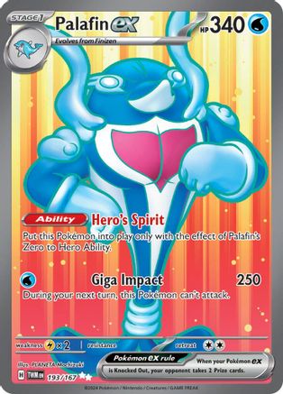 Palafin ex - 193/167 Holofoil [SV: Twilight Masquerade] Pokemon Single Pokémon