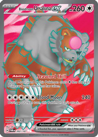 Bloodmoon Ursaluna ex - 202/167 Holofoil [SV: Twilight Masquerade] Pokemon Single Pokémon
