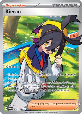Kieran - 206/167 (206) - [SV: Twilight Masquerade] Holofoil Pokemon Single Pokémon