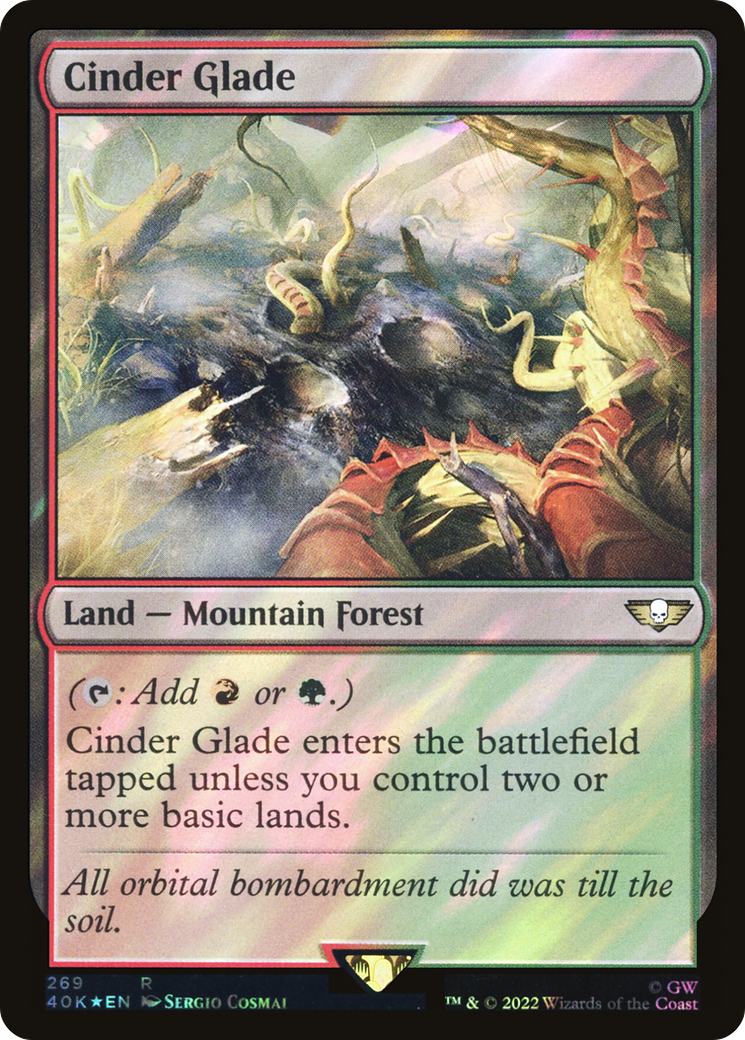 Cinder Glade (40K-269★) [Warhammer 40,000 Commander] Foil MTG Single Wizards of the Coast