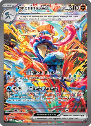 Greninja ex - 214/167 Holofoil [SV: Twilight Masquerade] Pokemon Single Pokémon