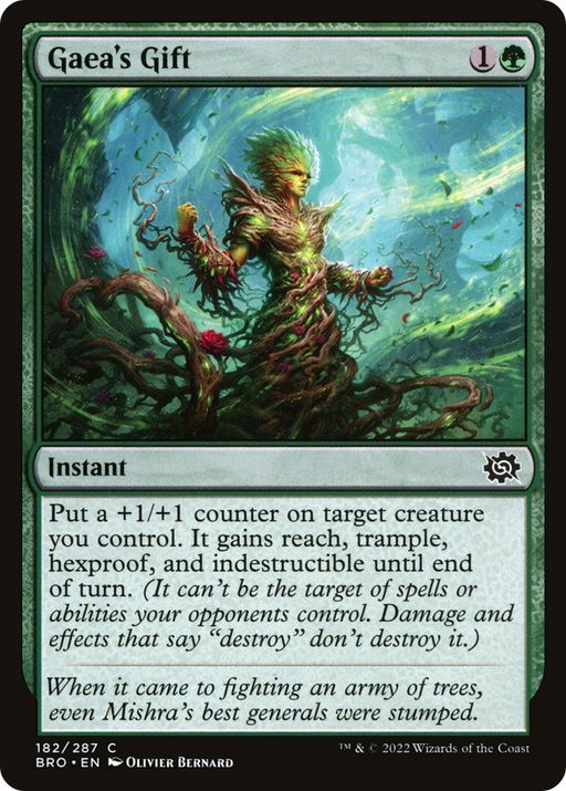 Gaea's Gift (BRO-182) [The Brothers' War] Foil MTG Single Wizards of the Coast