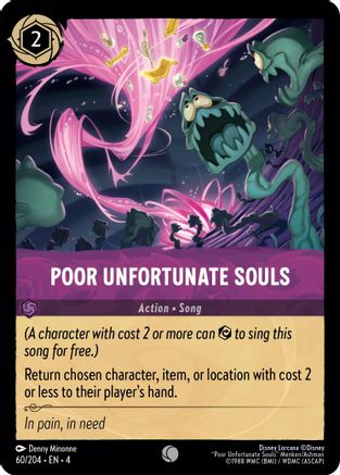 Poor Unfortunate Souls (60/204) [Ursulas Return] Cold Foil Lorcana Single Disney