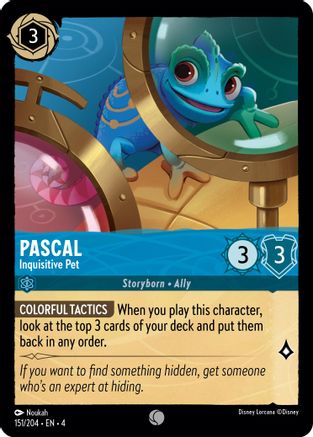 Pascal - Inquisitive Pet (151/204) [Ursulas Return] Cold Foil Lorcana Single Disney