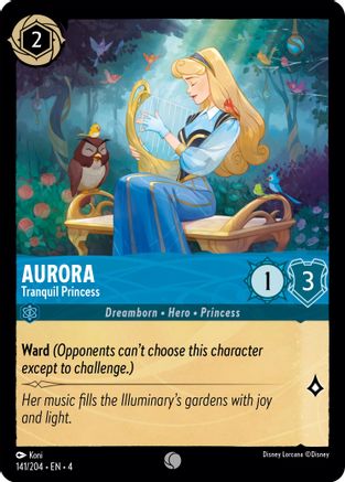 Aurora - Tranquil Princess (141/204) [Ursulas Return] Cold Foil Lorcana Single Disney