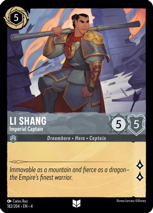 Li Shang - Imperial Captain (182/204) [Ursulas Return] Lorcana Single Disney