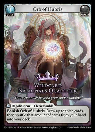 Orb of Hubris (046) [Promotional Cards] Foil Grand Archive Single Weebs of the Shore