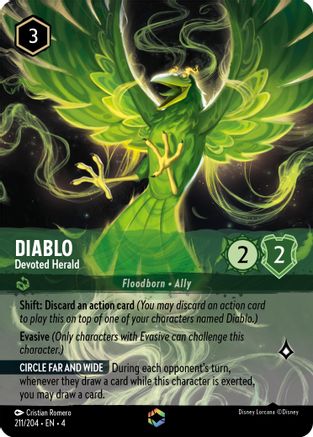 Diablo - Devoted Herald (Enchanted) (211/204) [Ursulas Return] Holofoil Lorcana Single Disney