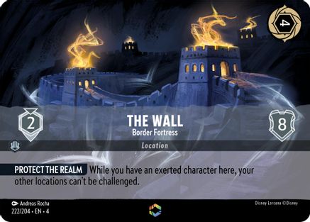 The Wall - Border Fortress (Enchanted) (222/204) [Ursulas Return] Holofoil Lorcana Single Disney