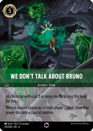 We Don't Talk About Bruno (Enchanted) (213/204) [Ursulas Return] Holofoil Lorcana Single Disney