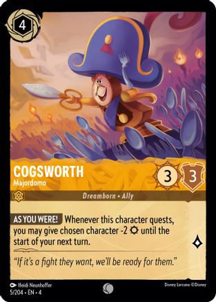 Cogsworth - Majordomo (5/204) [Ursulas Return] Lorcana Single Disney