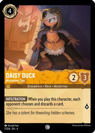 Daisy Duck - Musketeer Spy (7/204) [Ursulas Return] Lorcana Single Disney