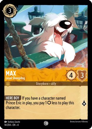 Max - Loyal Sheepdog (14/204) [Ursulas Return] Lorcana Single Disney
