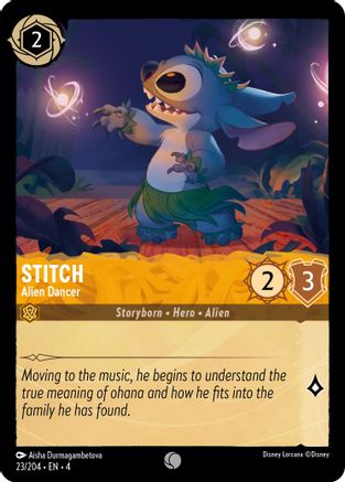 Stitch - Alien Dancer (23/204) [Ursulas Return] Cold Foil Lorcana Single Disney