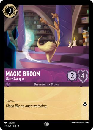 Magic Broom - Lively Sweeper (49/204) [Ursulas Return] Lorcana Single Disney