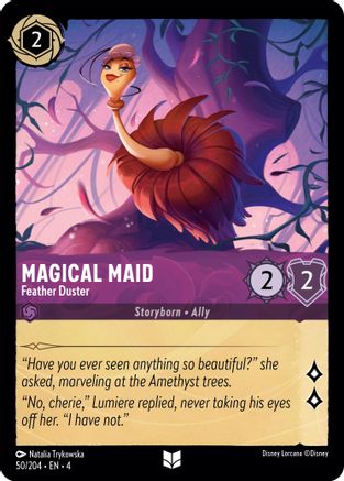 Magical Maid - Feather Duster (50/204) [Ursulas Return] Cold Foil Lorcana Single Disney