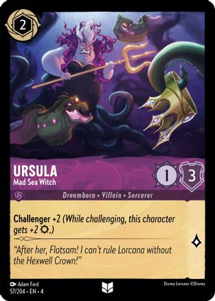 Ursula - Mad Sea Witch (57/204) [Ursulas Return] Cold Foil Lorcana Single Disney