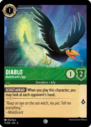 Diablo - Maleficent's Spy (71/204) [Ursulas Return] Cold Foil Lorcana Single Disney
