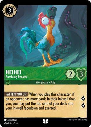 Heihei - Bumbling Rooster (75/204) [Ursulas Return] Lorcana Single Disney