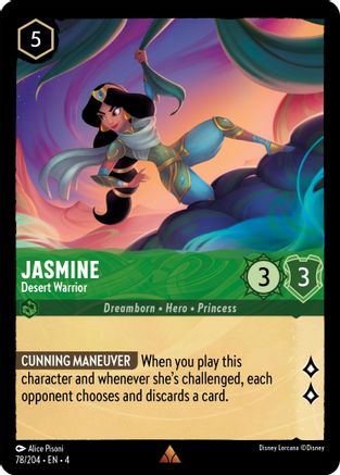 Jasmine - Desert Warrior (78/204) [Ursulas Return] Lorcana Single Disney