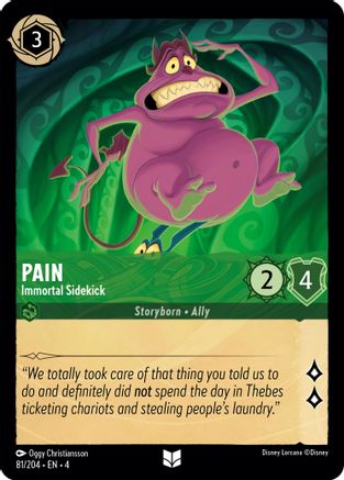 Pain - Immortal Sidekick (81/204) [Ursulas Return] Lorcana Single Disney