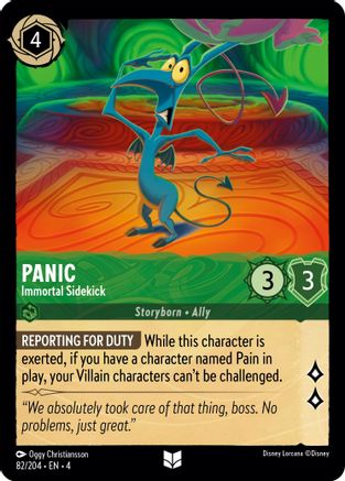Panic - Immortal Sidekick (82/204) [Ursulas Return] Cold Foil Lorcana Single Disney