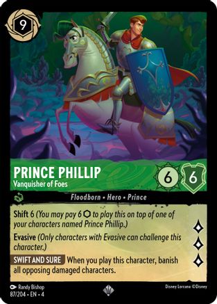 Prince Phillip - Vanquisher of Foes (87/204) [Ursulas Return] Lorcana Single Disney