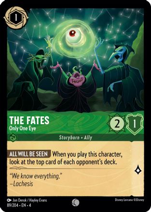 The Fates - Only One Eye (89/204) [Ursulas Return] Cold Foil Lorcana Single Disney