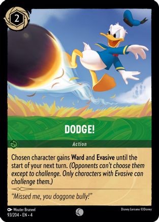 Dodge! (93/204) [Ursulas Return] Cold Foil Lorcana Single Disney