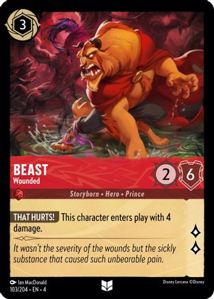 Beast - Wounded (103/204) [Ursulas Return] Lorcana Single Disney