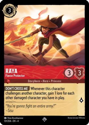 Raya - Fierce Protector (121/204) [Ursulas Return] Lorcana Single Disney
