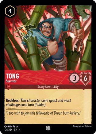 Tong - Survivor (126/204) [Ursulas Return] Lorcana Single Disney