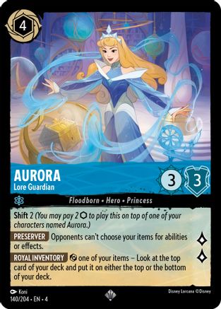 Aurora - Lore Guardian (140/204) [Ursulas Return] Cold Foil Lorcana Single Disney